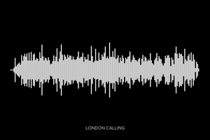 London Calling by The Clash Soundwave Poster