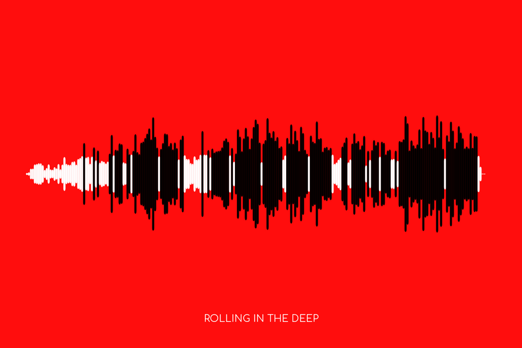 Rolling In The Deep by Adele Soundwave Poster