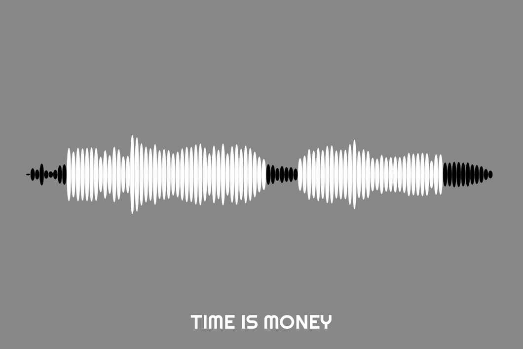 Time Is Money Waveform Print