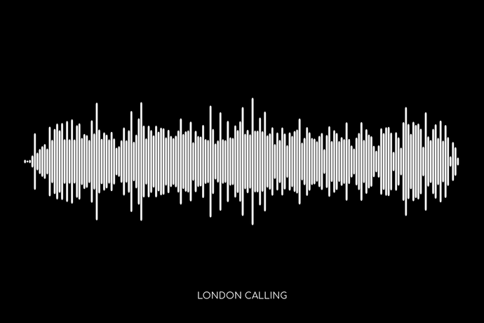 London Calling by The Clash Soundwave Poster