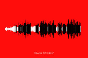 Rolling In The Deep by Adele Soundwave Poster